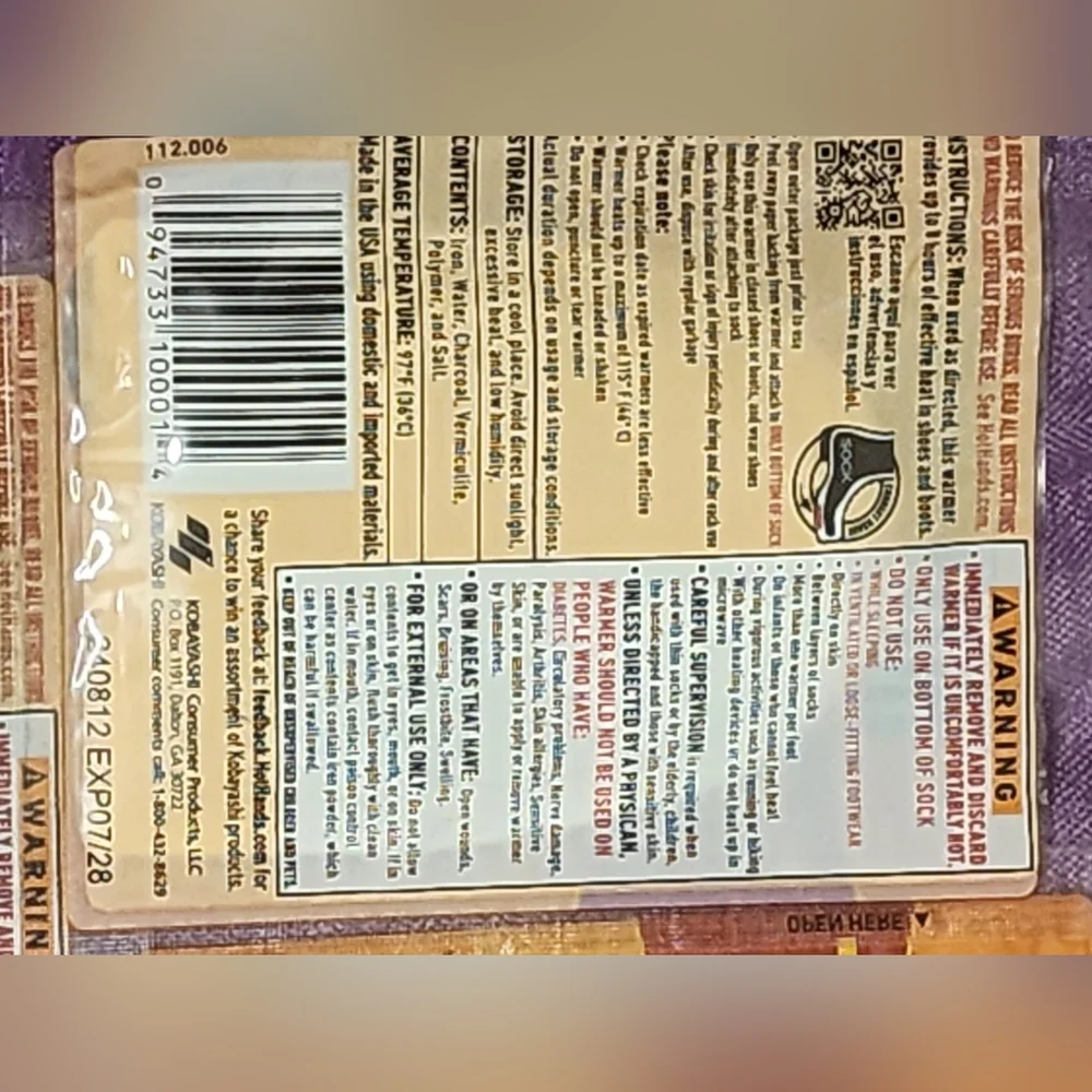 13 Sets of Toe Warmers Hothands Brand - Picture 3 of 3